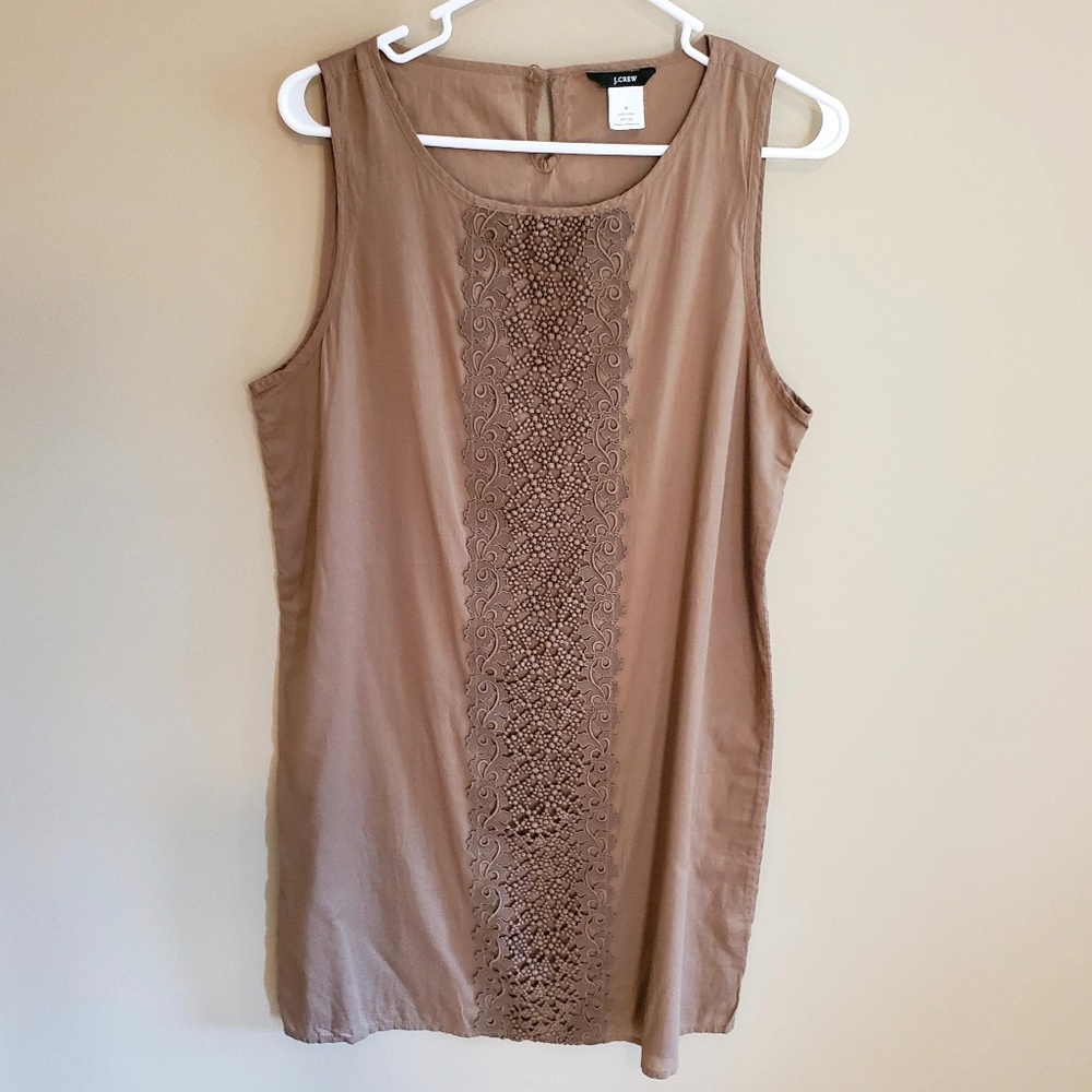 J. Crew Sleeveless Mini Dress in Taupe
